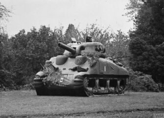 An inflatable decoy tank of the kind used by the Ghost Army in World War II
