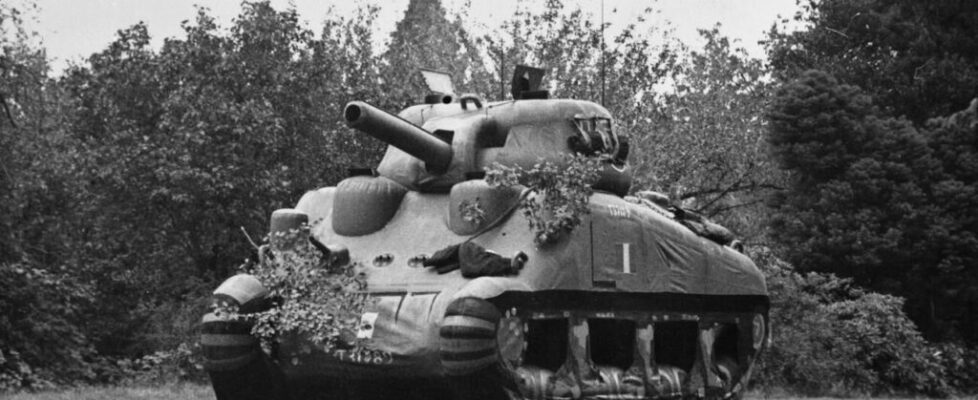 An inflatable decoy tank of the kind used by the Ghost Army in World War II
