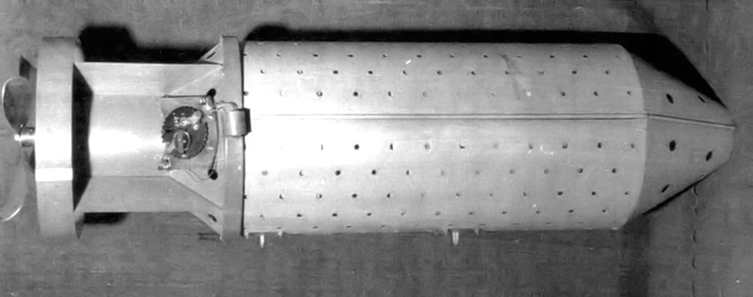 A World War II bat bomb canister designed to carry hibernating bats