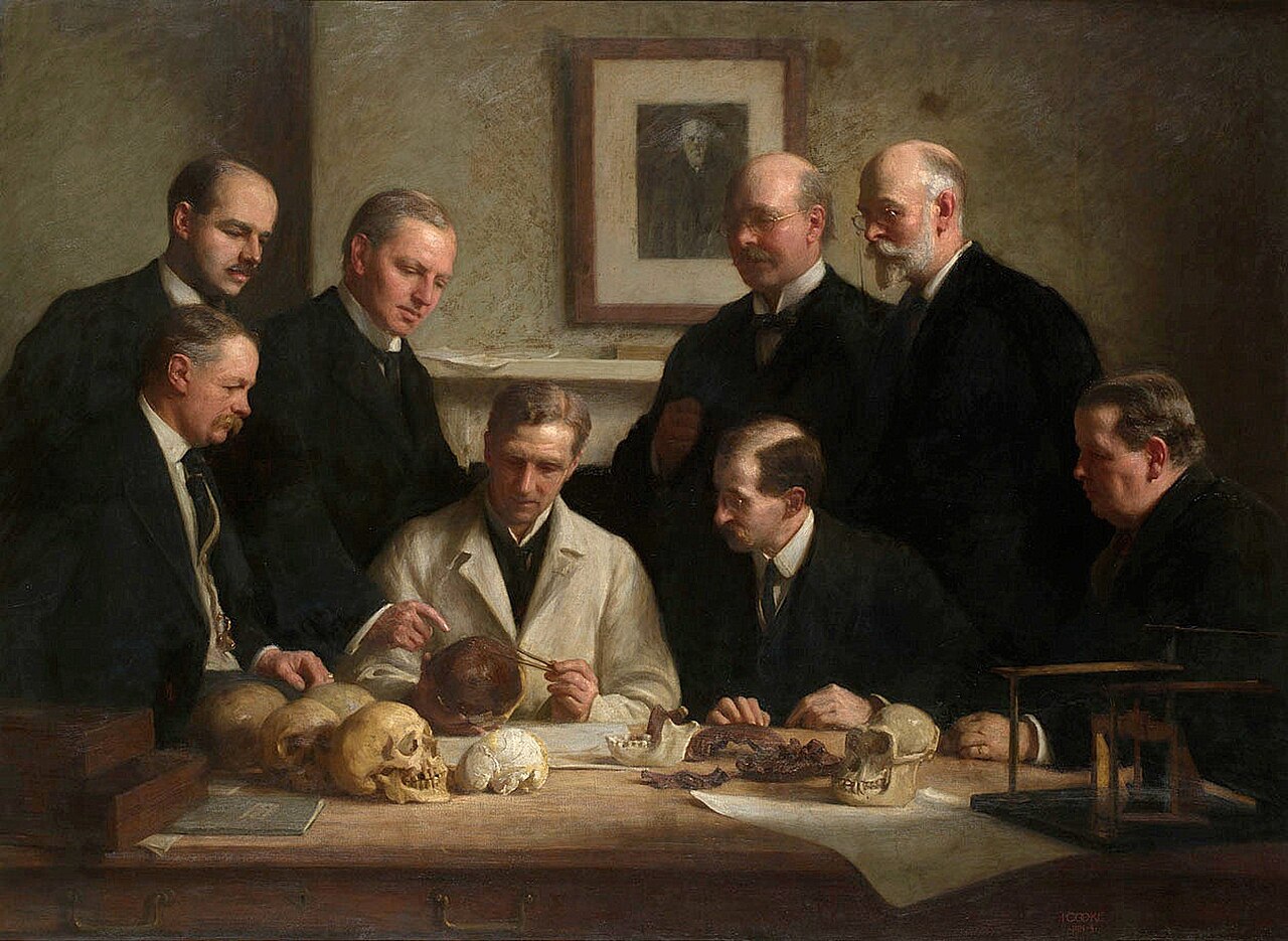 The Piltdown Man skull, a forgery once hailed as the missing link in human evolution