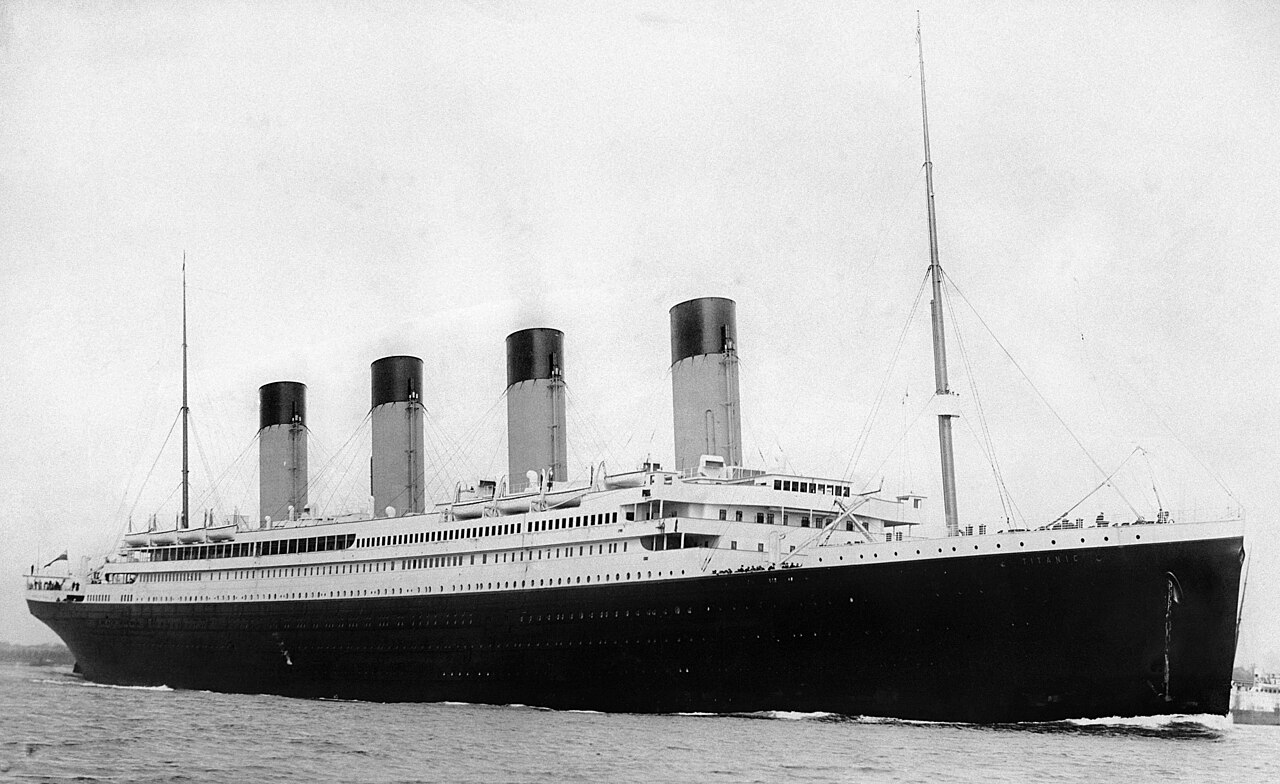 RMS Titanic, the British ocean liner that sank on its maiden voyage in 1912