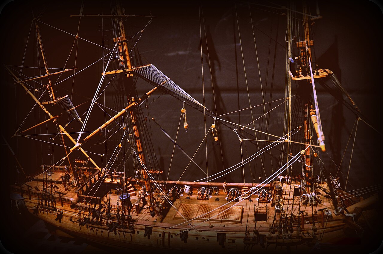 The Whydah Gally, the pirate ship of Samuel Bellamy wrecked off Cape Cod in 1717