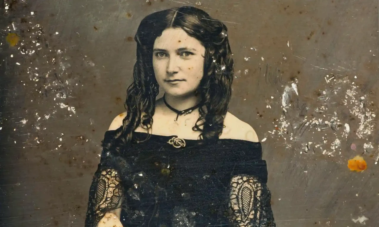 A 19th-century ambrotype portrait of a young woman recovered from the wreck of the SS Central America