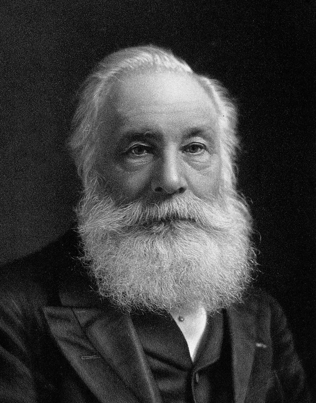 Portrait of English chemist William Henry Perkin, the discoverer of mauveine dye