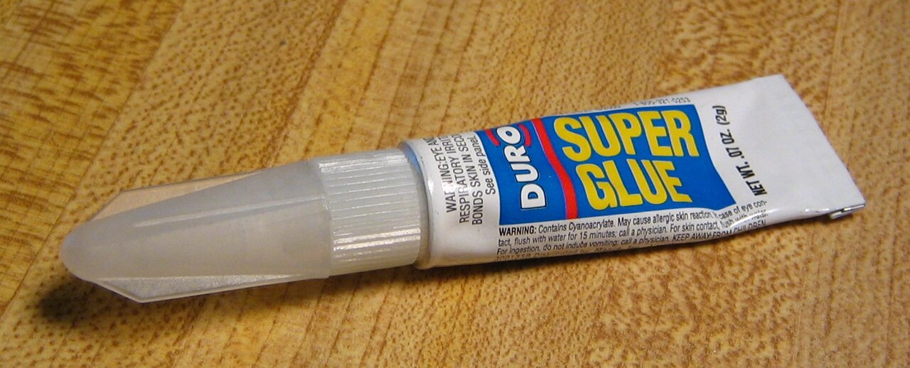 Cyanoacrylate instant adhesive, the fast-setting glue sold as super glue