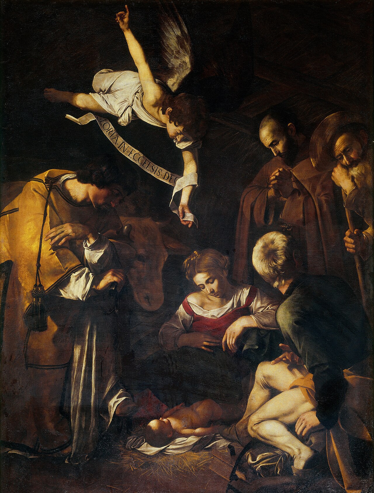 Caravaggio’s painting of the Nativity with Saint Francis and Saint Lawrence