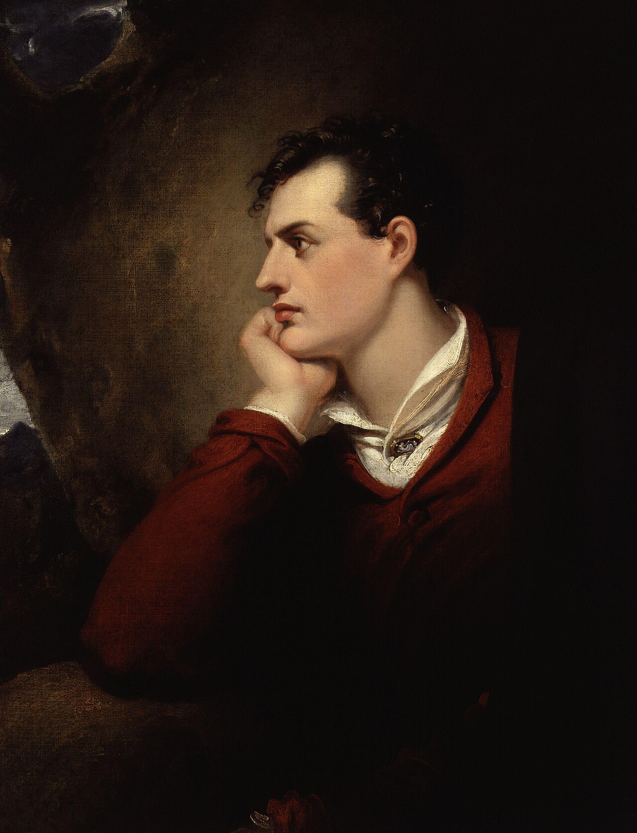 A painted portrait of the English Romantic poet Lord Byron